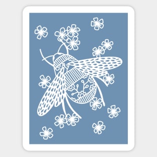 Bees Papercut Bug Illustration Sticker